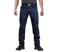 FEDTOSING Men's Outdoor Cargo Work Trousers Military Tactical Pants Combat Ripstop Trousers (Navy 34W / 30L)