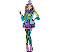 Children's Sassy Mad Hatter Film Character Multicoloured Halloween Fancy Dress