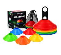 Feeberse Football Training Cones, Sports Agility Marker Cones, 25 Pack
