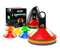 Feeberse Football Training Cones, Sports Cones, 25 Pack Glow in the Dark