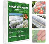 FEED GARDEN Garden Netting 8x33FT Ultra-Fine Mesh PE Cover for Vegetables Fruits Garden Row Cover Raised Bed Durable Protection from Birds Animals