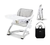 Feed Me 3-in-1 Travel High Chair Booster Seat for Infants and Toddlers - Transitional, Compact & Fits Any Chair, Swivel Tray, Shadow Gray
