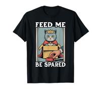 Feed Me Be Spared Cat In Box Lover Funny Cat T-Shirt