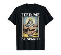 Feed Me Be Spared Cat In Box Lover Funny Cat T-Shirt