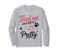 Feed me hungry hippopotamus funny Chubby Hippo Long Sleeve T-Shirt