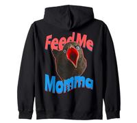 Feed Me Momma s Hungry Baby Crow s Mom & Child Zip Hoodie