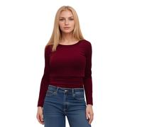 FEED ME THREADS (M Long Sleeve Maternity Nursing Breastfeeding Top (UK, Alpha, M, Regular, Regular, Wine)