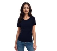 FEED ME THREADS (M Short Sleeve Maternity Nursing Breastfeeding Top (UK, Alpha, M, Regular, Regular, Blue)