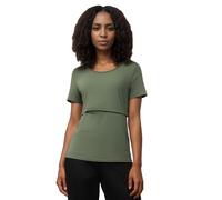 FEED ME THREADS (S Short Sleeve Maternity Nursing Breastfeeding Top (UK, Alpha, S, Regular, Regular, Khaki)
