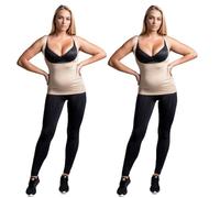 FEED ME THREADS Under Bust Breast Feeding Open Vest Nude 2xpk (Medium)