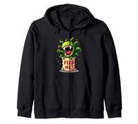 Feed Me Venus Flytrap Carnivorous Plant Humor Gardening Zip Hoodie