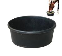 Feed Pan - 4L Rubber Animal Feed Bowl - Dust Bath Container for Outdoor Farm Ranch Small Animal Cat Dog Duck Goat