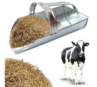 Feed Scoop For Livestock, Feed Scoop, Heavy Duty Thickened Feed Scoop for Livestock, Multifunctional Metal Feed Scoop, Reusable Grain Scoop with Ergonomic Handle