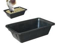 Feed Trough - Livestock Feeding Container, Heavy Duty Animal Feeder | Sturdy Build With Stable Base, Practical Solution For Farm Cattle, Horses, Goats, Sheep, Barnyards And Outdoor Agricultural