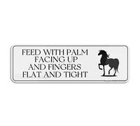 Feed With Palm Facing Up And Fingers Flat And Tight Horses Plastic Wall Or Door Sign Sign For Office Restaurants Hotels Supermarket Supplies 10 By 3 Inch