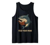 Feed Your Mind Shark Reading Book Lover Tank Top