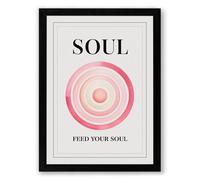 Feed Your Soul Minimalist Framed Wall Art Print A4 (29.7×21cm) Black, Wall Decor for Living Room, Bedroom, Office & Home, Ready to Hang, Art Gift