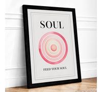 Feed Your Soul Minimalist Framed Wall Art Print A4 Black