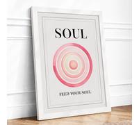 Feed Your Soul Minimalist Framed Wall Art Print A4 White