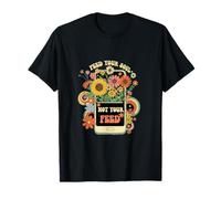 Feed Your, Soul Not Your Feed Groovy Flower Unplug Wellbeing T-Shirt