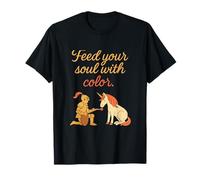 Feed Your Soul With Color Knight Unicorn Art T-Shirt