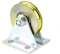 feedal 38mm L Groove Wheel Heavy Duty Rigid Steel Caster Wheel Barn Door Bearing Sliding Gate Roller Pulley Wheels with Bracket Working Capacity 100kg (L Groove)