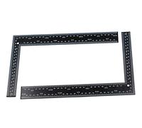 feedal L Shaped Metric Square Carpenter Black Tempered Stainless Steel Measuring Square Ruler for Accurate Cutting, Trimming, Slicing, and Measuring
