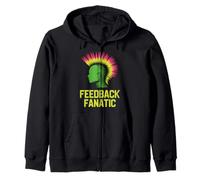 Feedback Fanatic Punk Rock Music Zip Hoodie