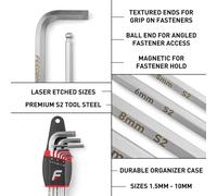 Feedback Hex Wrench Kit One Size Silver