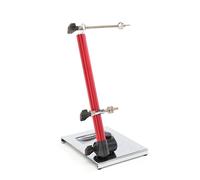 Feedback Sports PRO TRUING STAND with THRU AXLE ADAPTER,Red | Single-arm design works on benchtop or repair stand; adjustable indicators true rims and brake rotors accurately