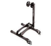 Feedback Sports RAKK Bicycle Rear Wheel Stand - Black | Ideal for garages, apartments, sheds and shops; hands-free roll-in design folds compactly and protects rims
