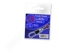 Feeder Bead Link Swivels Float Space Beans Carp Match Pole Fishing Quick Change (VA03- 5pcs Size L Bead Link Swivels Big Fish)