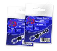 Feeder Bead Link Swivels Float Space Beans Carp Match Pole Fishing Quick Change (VA08- 10pcs Size S Bead Link Swivels Big Fish)