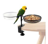 Feeder Bird Bath, Garden Water Basin with Detachable Tray, Clamp-On Bowl for Small Animals, for Parakeet, Parrot, Hummingbird, Outdoor Decor, Birds Watching, Backyard Nature Care