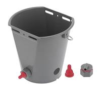 Feeder Bucket Milk Feed Bucket Feeder Nipples Bucket 8L Large Capacity Livestock Feeding Tool with Check Valve for Farms Animal Husbandry Food Grade Plastic Gray 30x28x19cm (For sheep)