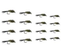 Feeder Creek Fly Fishing Flies | Effective Nymph Assortments | Trout and Bass Flies | 12pc | Popular Nymph Patterns | Fly Fishing Flies for Trout (Bead Head Olive Nymph)