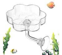 Feeder, Flower-Shaped Feeding Bowl with Suction Cup for Aquarium, Container for Tanks and Aquariums, for Freshwater and Sea Turtles, Betta , Neon Salmler