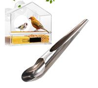 - Feeder Spoon - Stainless Steel Long Spoon - Bird Feeling, Durable Food Scoop for & Small Birds | Bird Feeding and Watering for Easy Cage Maintenance