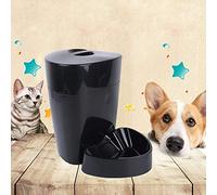 feeders New ABS Material for Small Dogs USB Charging Automatic Timing Pet Feeder Black