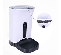feeders White + Black pet Dog cat Automatic Feeder 4.3L Large Capacity recordable Feeding Machine Bowl 4 Meals Timing quantitative Dual Power Supply ABS