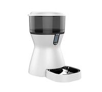 feeders White pet Dog cat Automatic Feeder 4L Large Capacity recordable Feeding Machine Bowl Three Meals Timing quantitative Dual Power Battery Power Small Medium Dog ABS microcomputer