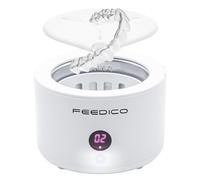 Feedico Professional Dental Ultrasonic Cleaner Machine - 200ML Denture, Retainer, Aligner, Night Guard & Mouth Guard Cleaner - Deep Cleaning with Protection Design for Braces, Oral Care & Dental Trays