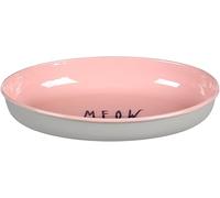 FEEDING AND DRINKING BOWL CAT NELL STAINLESS STEEL PINK OVAL 275ML 16,5x11,5x3CM