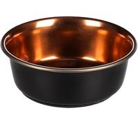 FEEDING AND DRINKING BOWL EZRA STAINLESS STEEL BLACK ROUND 900ML 16,8CM