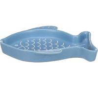 FEEDING AND DRINKING BOWL FISHIE BLUE 17x14x2,5CM 200ML