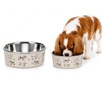 FEEDING AND DRINKING BOWL JAPPIE BEIGE 13,5CM 450ML