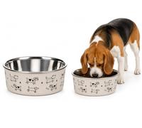 FEEDING AND DRINKING BOWL JAPPIE BEIGE 17CM 850ML