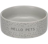 FEEDING AND DRINKING BOWL LADA ROUND GREY 13x4,5CM 330ML