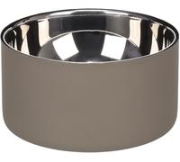FEEDING AND DRINKING BOWL XARA ROUND TAUPE 15x7,4CM 700ML