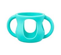 Feeding Bottle Handle, 11x11x6.5cm Silicone Easy Grip Sleeve, 17g Lightweight Breast Milk Bottle Holder for Kids Transition Nursing Formula Water Home Travel